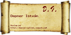 Depner István névjegykártya